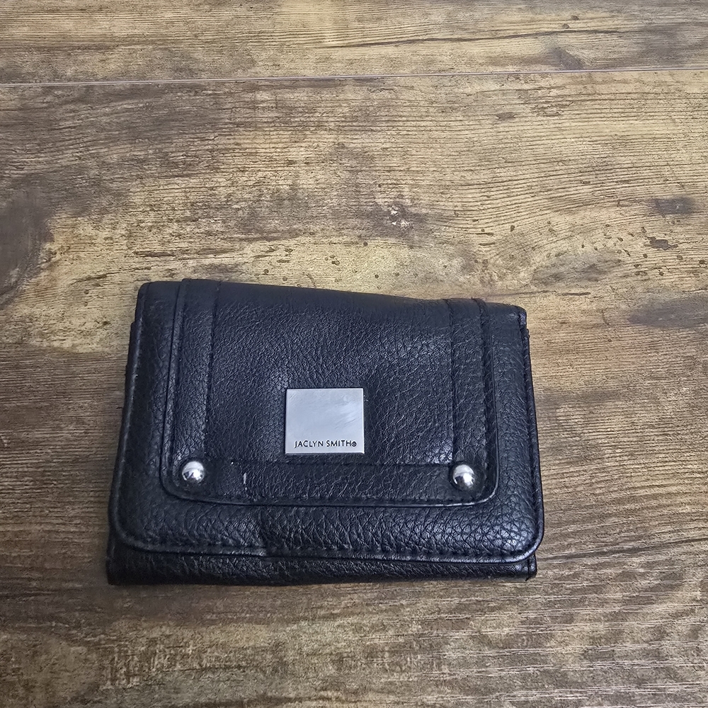 Jaclyn Smith Black Textured Wallet